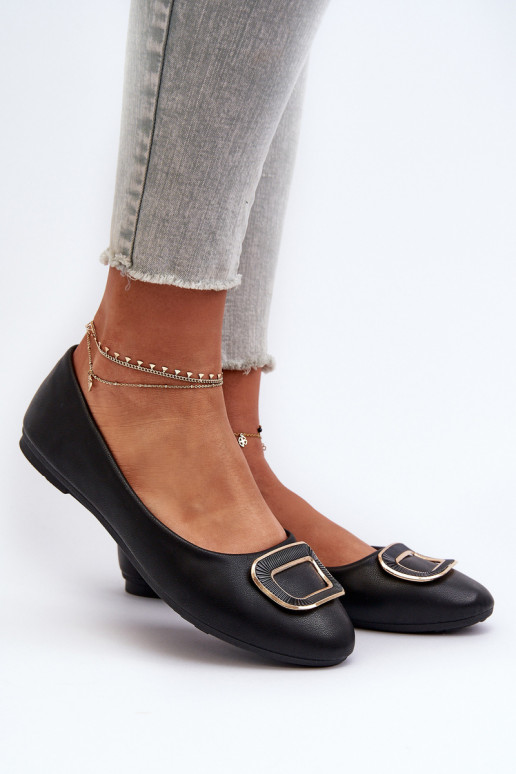 Ballerinas mit Ornamenten Eko schwarz Enicoria