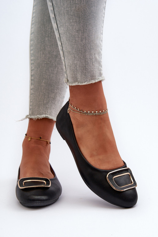 Ballerinas mit Ornamenten Eko schwarz Enicoria