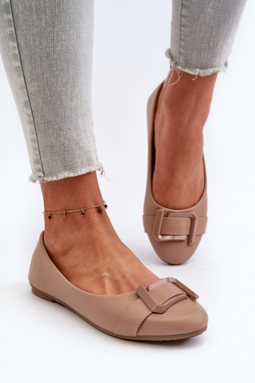 Ballerinas mit Riemen Eco Beige Cadwenla 2