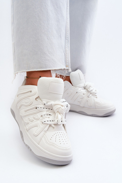 Sneakers-Modellschuhe aus Öko-Leder in der weißen Farbe Berilla