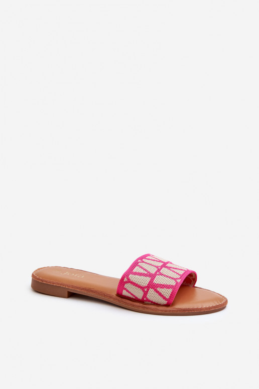 Damen-Flip-Flops mit breiten Absätzen in Rosa von Traivea Damen-Flip-Flops mit breiten Absätzen in Rosa von Traivea