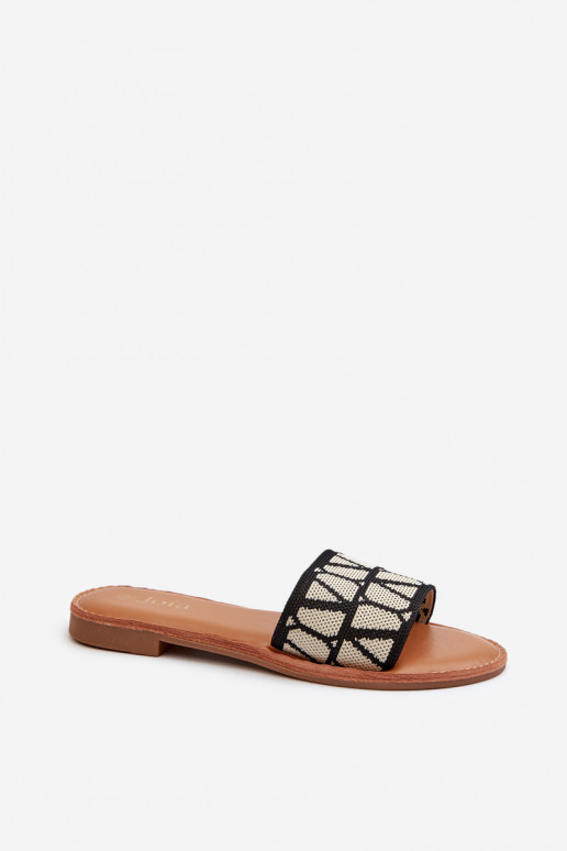 Damen-Flip-Flops mit weitem Absatz in der Farbe Schwarz Traivea Damen-Flip-Flops mit weitem Absatz in der Farbe Schwarz Traivea