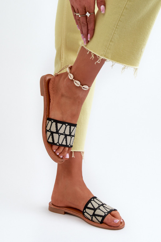 Damen-Flip-Flops mit weitem Absatz in der Farbe Schwarz Traivea Damen-Flip-Flops mit weitem Absatz in der Farbe Schwarz Traivea