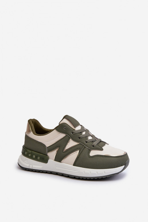 Sneakers-Modellschuhe aus Öko-Leder in grüner Farbe Kaimans
