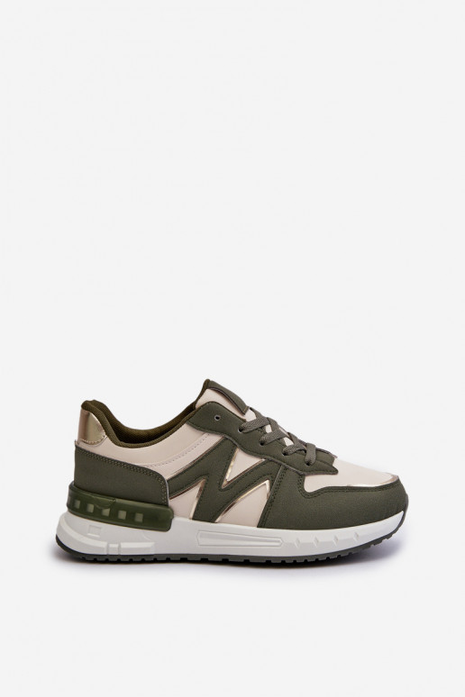 Sneakers-Modellschuhe aus Öko-Leder in grüner Farbe Kaimans
