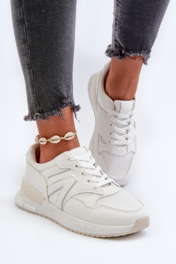 Sneakers-Modellschuhe aus Öko-Leder in der Farbe Weiß von Vinelli