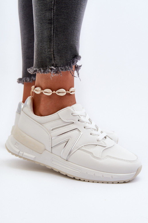 Sneakers-Modellschuhe aus Öko-Leder in der Farbe Weiß von Vinelli