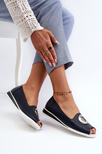 Schuhe mit Ornamenten Eco dunkelblaue Farbe Biolita 2