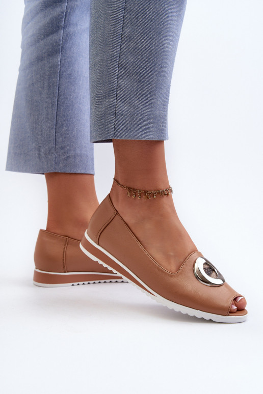 Schuhe mit Ornamenten Eco Beige Farbe Biolita