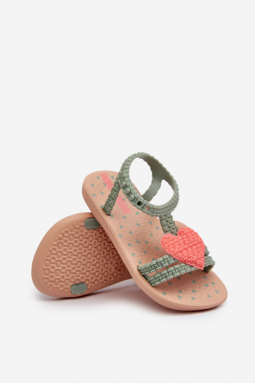 Sandalen für Kinder mit Herzen 81997 Ipanema My First Baby grüne Farbe