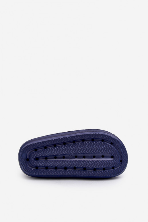 Leichte Flip-Flop-Sandalen mit Klebeverschlüssen ProWater PRO-24-05-01K dunkelblau Leichte Flip-Flop-Sandalen mit Klebeverschlüssen ProWater PRO-24-05-01K dunkelblau