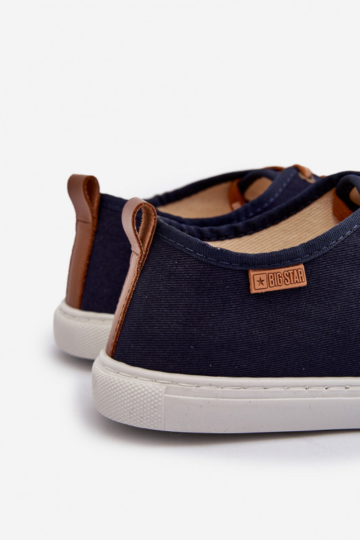 Sneakers Herren Freizeitschuhe Big Star NN176002 Memory Foam System dunkelblau