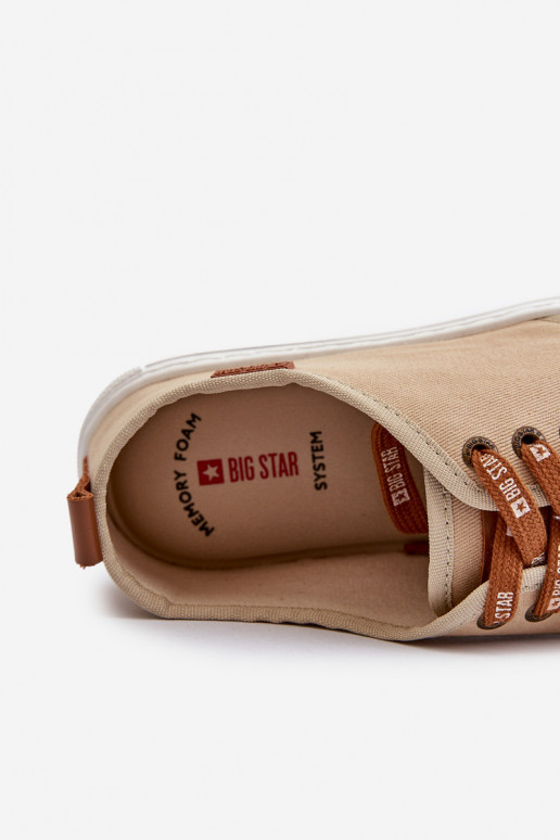 Sneakers Herren Freizeitschuhe Big Star NN176001 Memory Foam System beige
