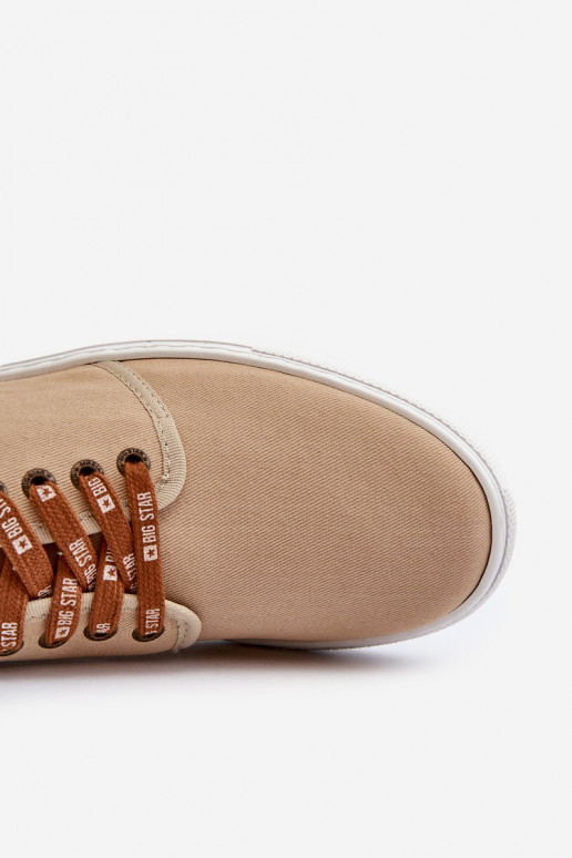 Sneakers Herren Freizeitschuhe Big Star NN176001 Memory Foam System beige