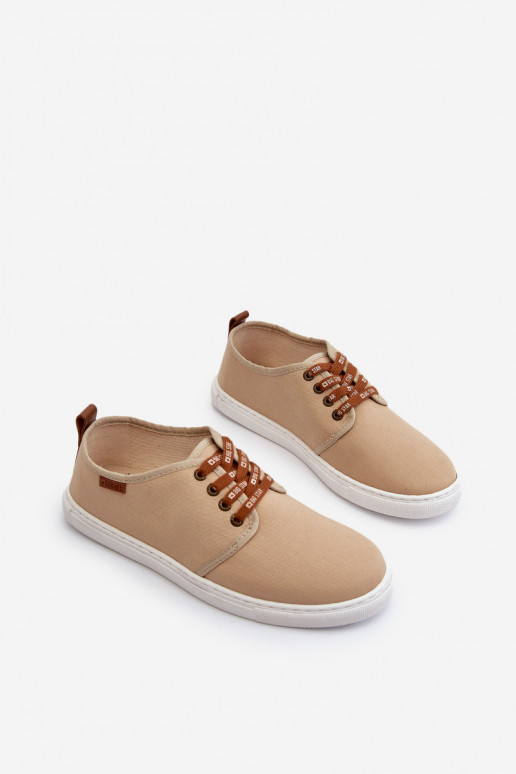 Sneakers Herren Freizeitschuhe Big Star NN176001 Memory Foam System beige