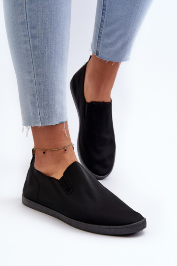 Sneakers Freizeitschuhe Slip-On schwarz Farbe Lovinia