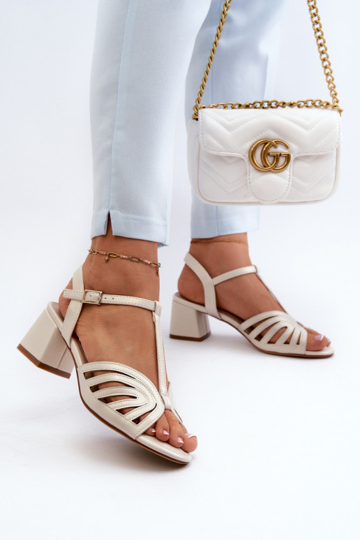 Elegante Sandaletten Sergio Leone SK880 aus Perlmutt Elegante Sandaletten Sergio Leone SK880 aus Perlmutt