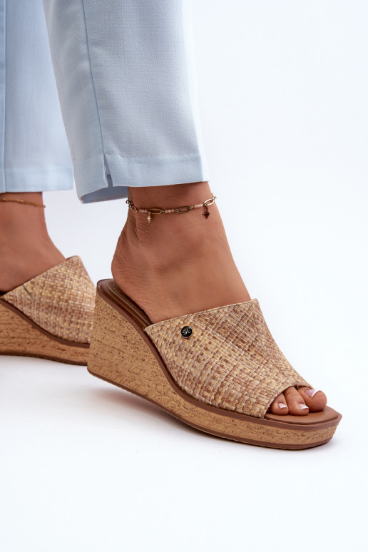 Damenhausschuhe Sergio Leone KL213 beige Damenhausschuhe Sergio Leone KL213 beige