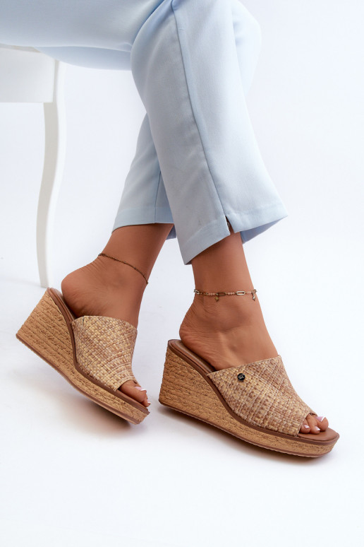 Damenhausschuhe Sergio Leone KL213 beige Damenhausschuhe Sergio Leone KL213 beige