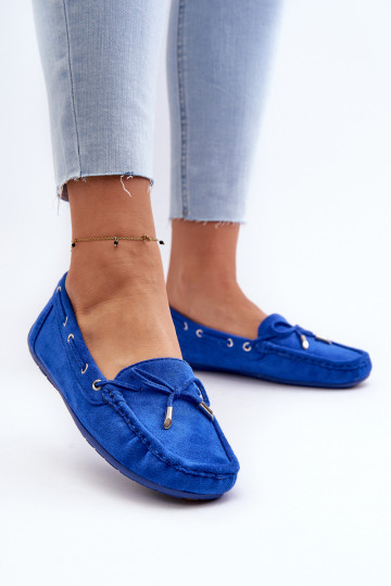 Elegante Wildledermokassins in Blau von Si Passione