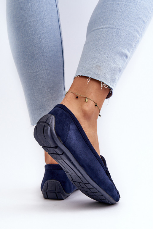 Wildledermokassins in dunkelblau von Rabell Wildledermokassins in dunkelblau von Rabell