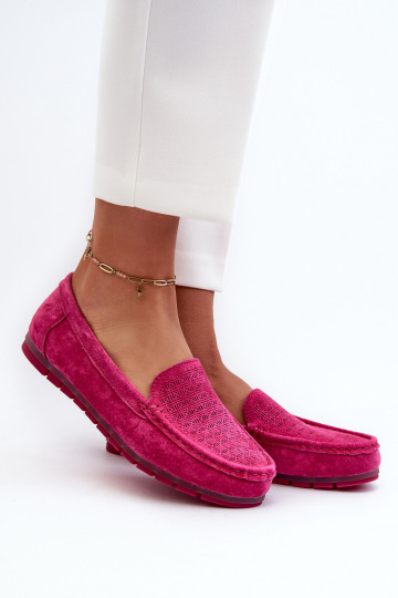 Wildledermokassins rosa Farbe S.Barski LR755 2
