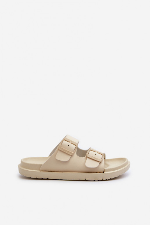 Leichte Hausschuhe mit Schnallen Big Star NN274A752 beige