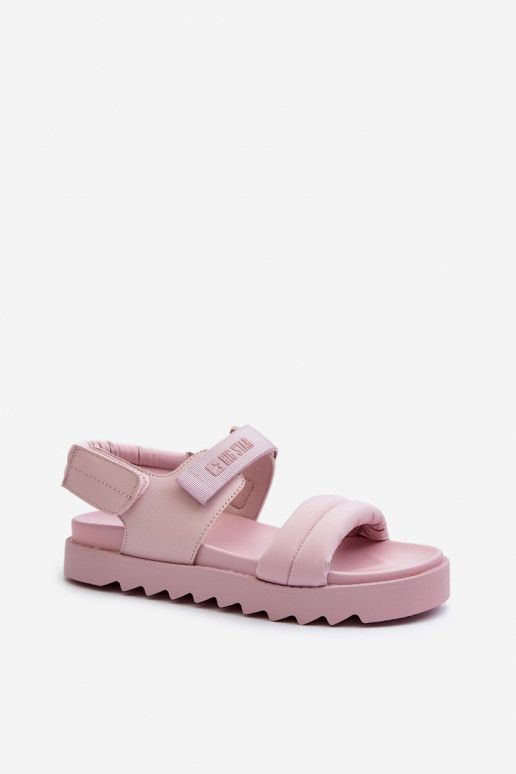 Damensandalen mit Plateau Big Star NN274753 rosa Farbe Damensandalen mit Plateau Big Star NN274753 rosa Farbe