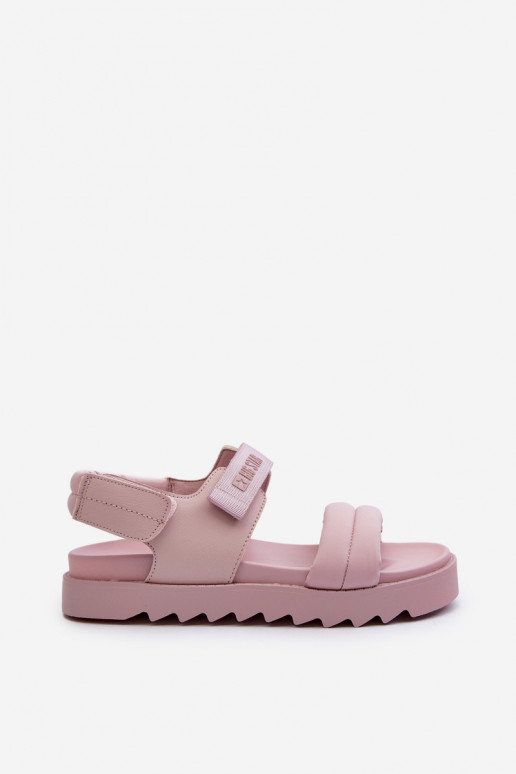 Damensandalen mit Plateau Big Star NN274753 rosa Farbe Damensandalen mit Plateau Big Star NN274753 rosa Farbe