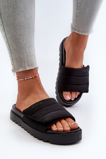 Hausschuhe mit Plateau Big Star NN274772 schwarze Farbe