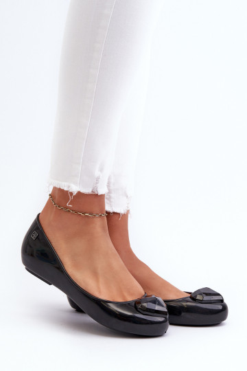 Ballerinas mit Herzen NN285011 schwarz 2