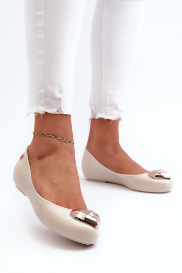 Ballerinas mit Herzen NN285009 Elfenbein
