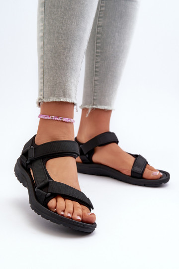 Sportliche Damensandalen in der Farbe Schwarz Lumeria