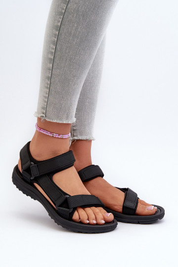 Sportliche Damensandalen in der Farbe Schwarz Lumeria 2