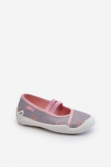 Hausschuhe Ballerinas Wir Wzorki Befado 116X328 grau-rosa Farbe