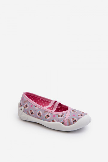 Hausschuhe Ballerinas Welpen Befado 116Y325 rosa Farbe