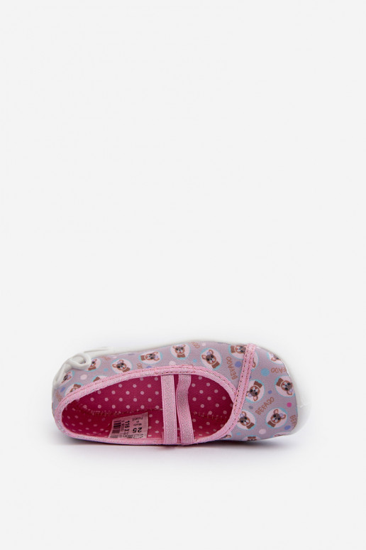 Hausschuhe Ballerinas Welpen Befado 116Y325 rosa Farbe