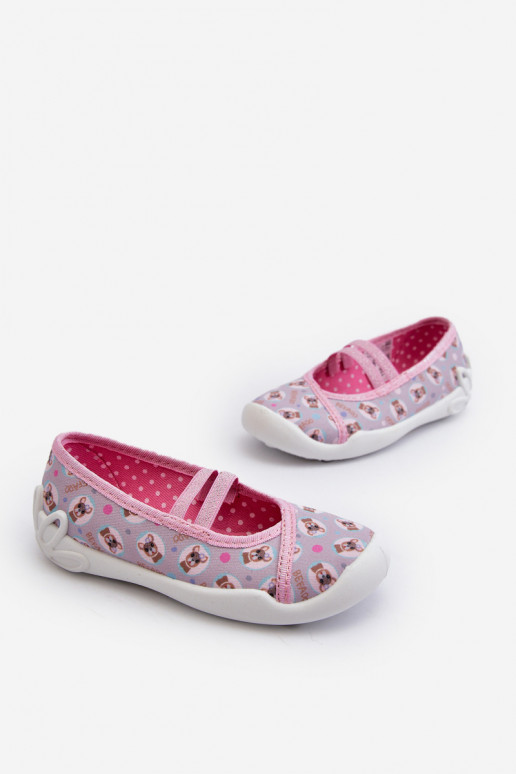Hausschuhe Ballerinas Welpen Befado 116Y325 rosa Farbe