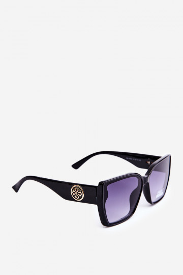 Klassische Damen-Sonnenbrille mit verzierten Details, UV400, Schwarz 2