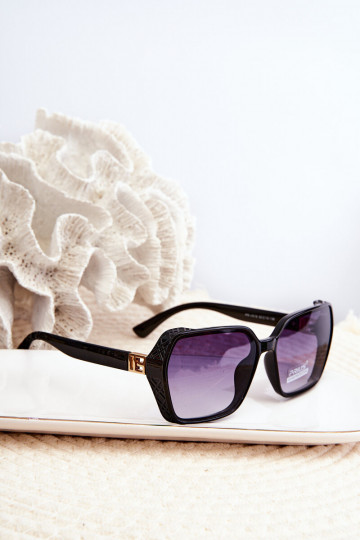 Cieniowane Sonnenbrille für Damen, UV400, Schwarz