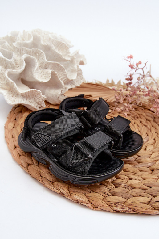 Kindersandalen mit Klebeverschlüssen in der Farbe Schwarz Orretta Kindersandalen mit Klebeverschlüssen in der Farbe Schwarz Orretta