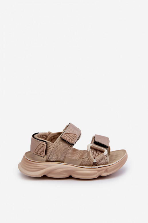 Kindersandale mit Klebeverschlüssen beige Orretta