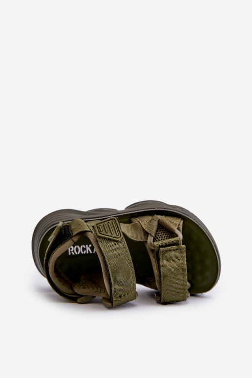 Kindersandalen mit Klebeverschlüssen in grüner Farbe Orretta Kindersandalen mit Klebeverschlüssen in grüner Farbe Orretta