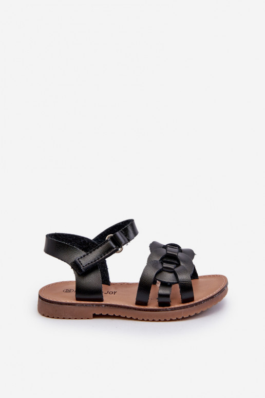 Sandalen für Kinder mit Klebeverschlüssen in der Farbe Schwarz von Venikoria