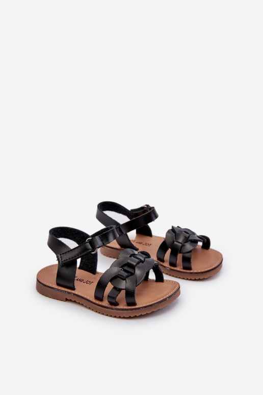 Sandalen für Kinder mit Klebeverschlüssen in der Farbe Schwarz von Venikoria
