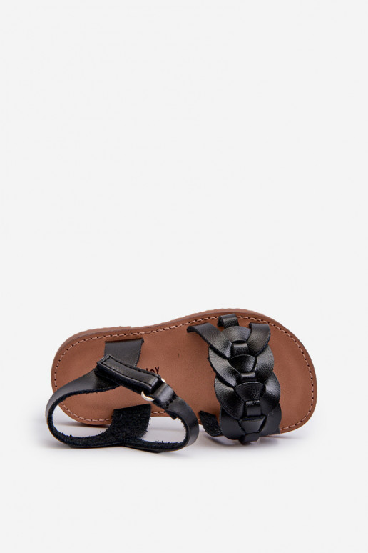 Sandalen für Kinder mit Klebeverschlüssen in der Farbe Schwarz von Venikoria