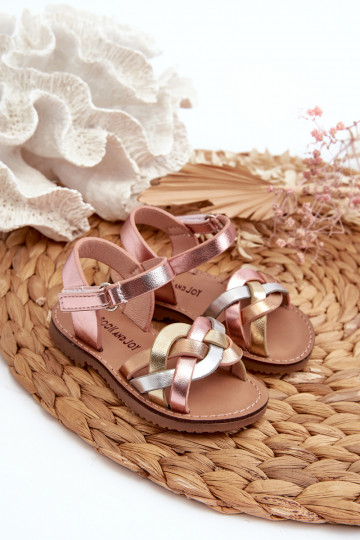 Sandalen für Kinder mit Klebeverschlüssen Z Przeplatającymi Się Paseczkami verschiedene Farben Dianttha