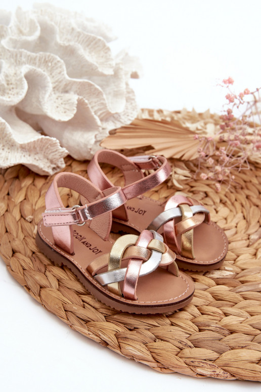 Sandalen für Kinder mit Klebeverschlüssen Z Przeplatającymi Się Paseczkami verschiedene Farben Dianttha Sandalen für Kinder mit Klebeverschlüssen Z Przeplatającymi Się Paseczkami verschiedene Farben Dianttha