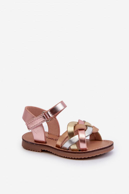 Sandalen für Kinder mit Klebeverschlüssen Z Przeplatającymi Się Paseczkami verschiedene Farben Dianttha Sandalen für Kinder mit Klebeverschlüssen Z Przeplatającymi Się Paseczkami verschiedene Farben Dianttha