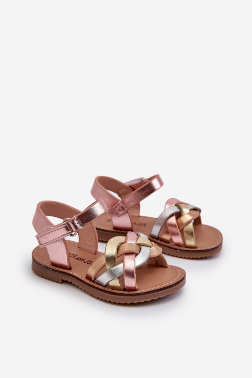 Sandalen für Kinder mit Klebeverschlüssen Z Przeplatającymi Się Paseczkami verschiedene Farben Dianttha
